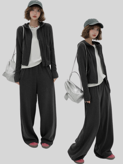 Lazy Sweatshirt Hoodie Jacket Pants Style Sport Casual Korean