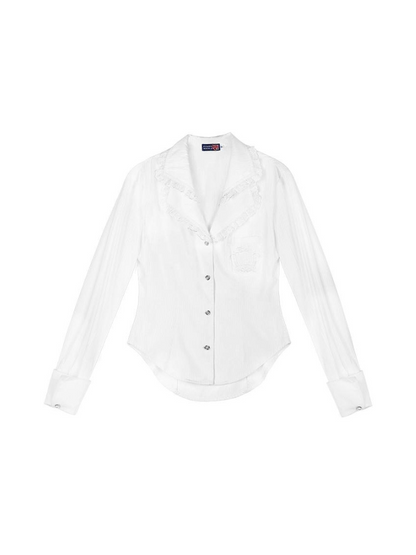 Chemise rétro avec gilet et jupe slim plissée style collège