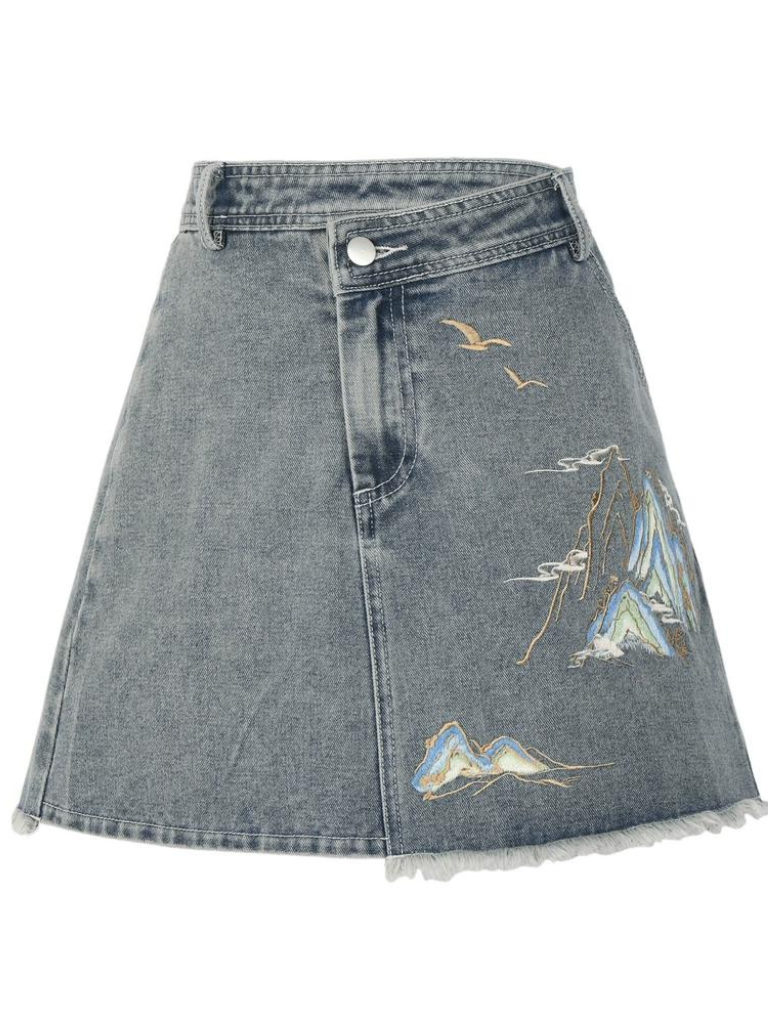 Veste en jean Jupe Polo Unisexe Court