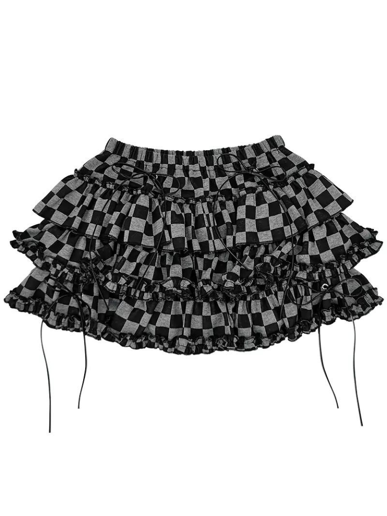 ケーキミレニアムブロックスカートチェックチュチュ