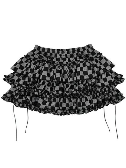 ケーキミレニアムブロックスカートチェックチュチュ