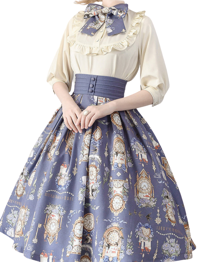 Lolita Echo Daily Echo Setup Suskart Eleegan Trochrasical Print Shirt Eternal