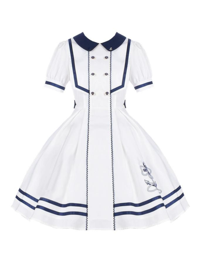 Summer Dress Kula Summer Striped Dress Navy + Elegant