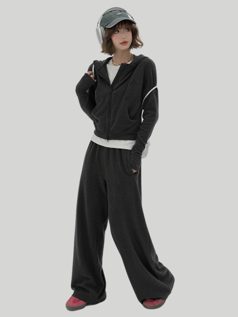 Lazy Sweatshirt Hoodie Jacket Pants Style Sport Casual Korean