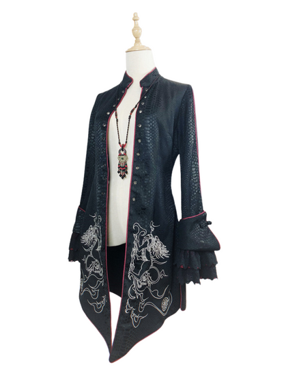 China Lolly Tago Gothic Cape + Long Jacket + Camisole + Skirt + West Band
