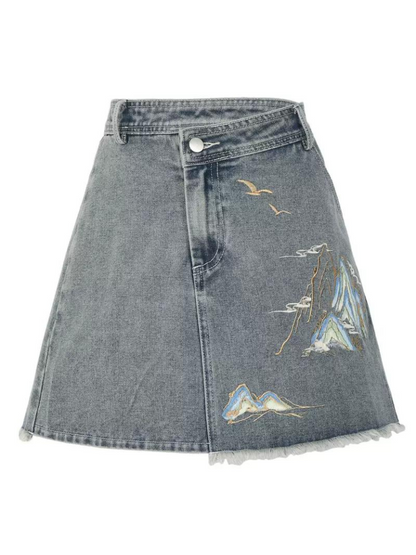 China Jacke Abnehmbarer Denim-Kragenanzug