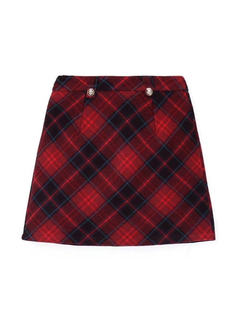 Tight Skirt Diamond Checked Dark