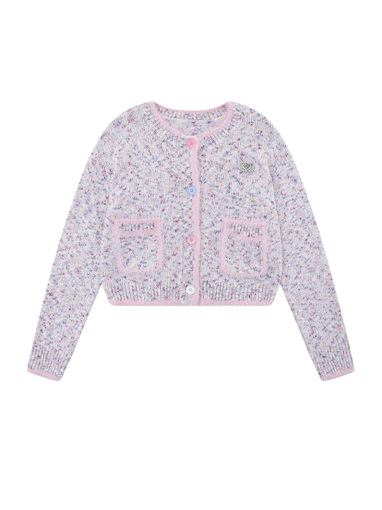 Colorful Knit Short Cardigan Korean