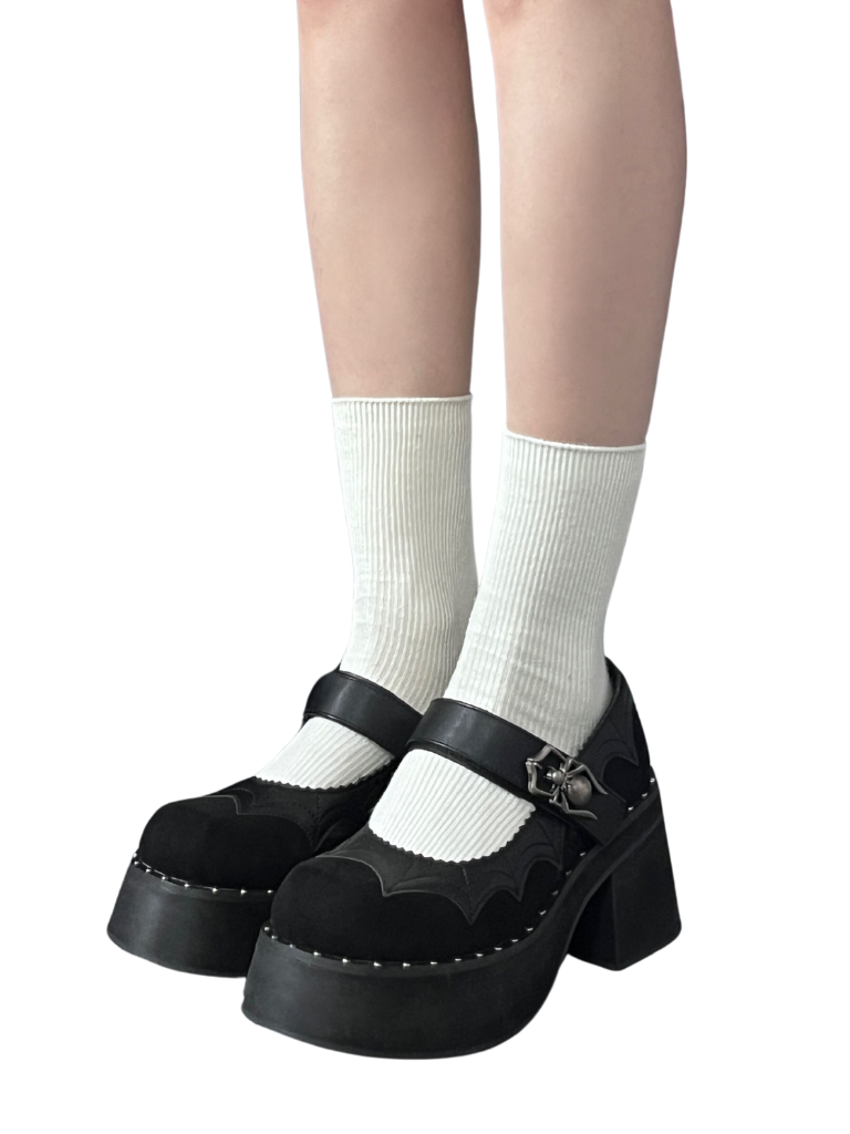Chaussures Goth Spider à plateforme sombre sous-culture