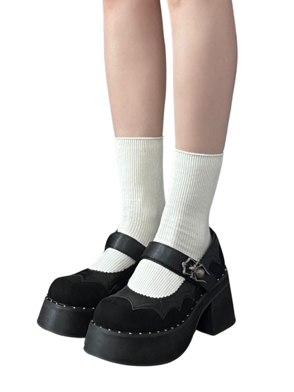 Chaussures Goth Spider à plateforme sombre sous-culture