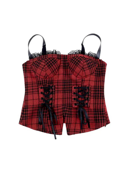 Tulle Girl Cake Skirt Rock Gothic Red + Camisole