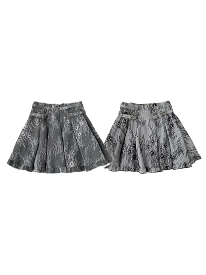 Rose Heart Lace Love Buckle Skirt