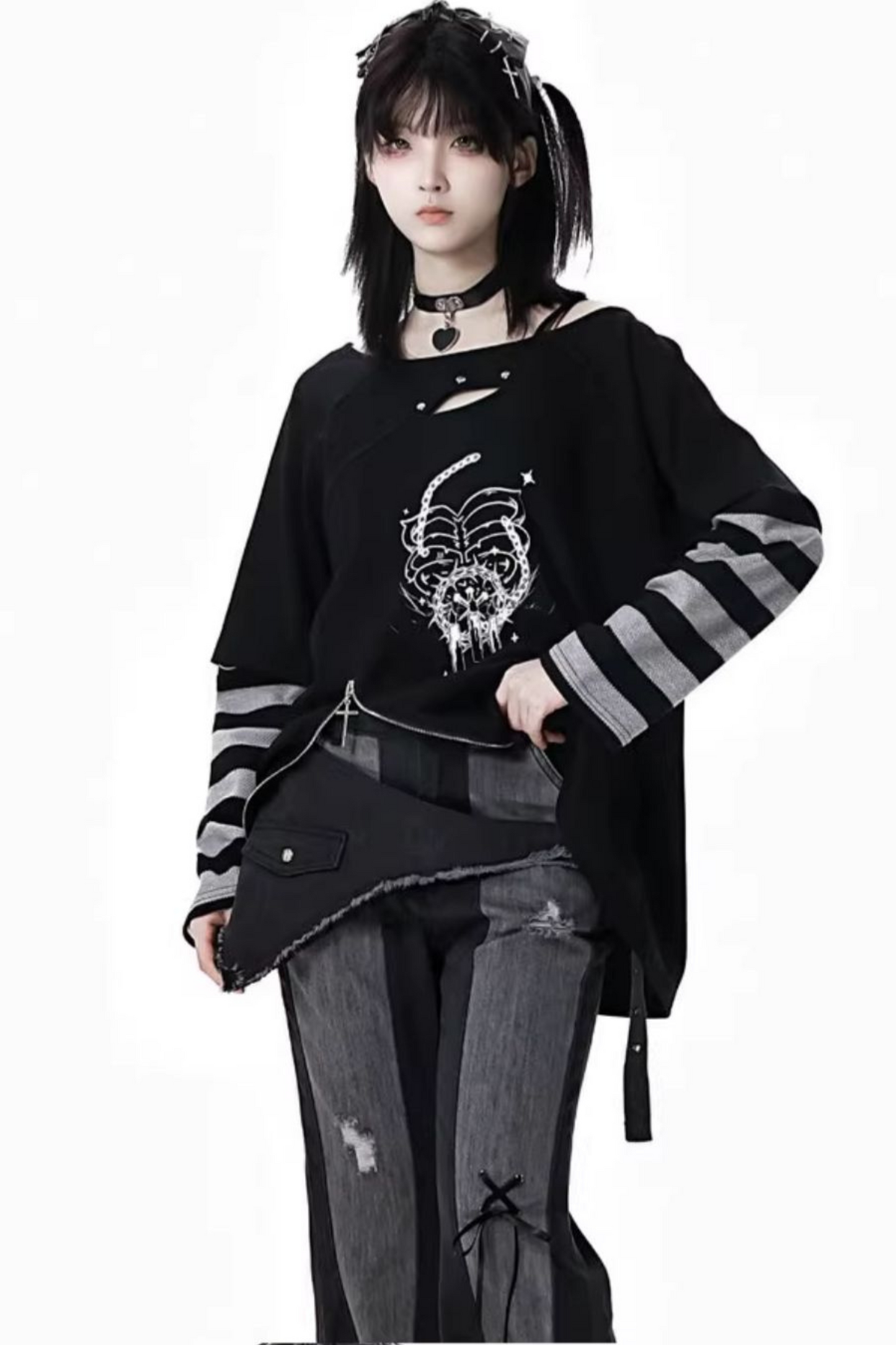 Patchwork Cool Border Top Sleeve