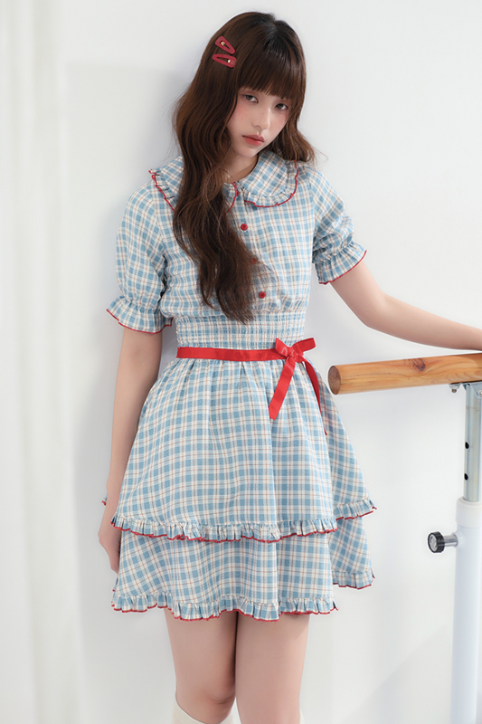 Berry Mist Cheese Kleid Girly Cherry Check