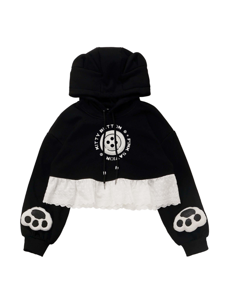 Plash Black Food Sweat Chest Long Singing Long Skirt Suit