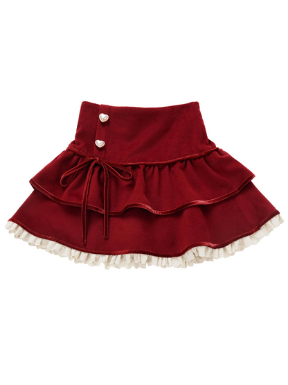 Veste courte à volants en ruban, support de chant, couleur foncée, motif chemise, jupe, costume