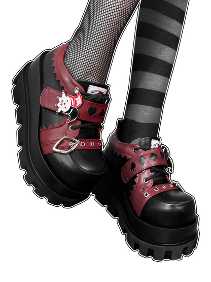 Poker Punk Platform Shoes Clown
