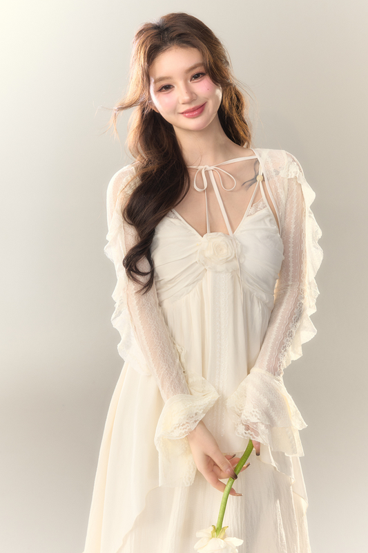 short French sheer cardigan