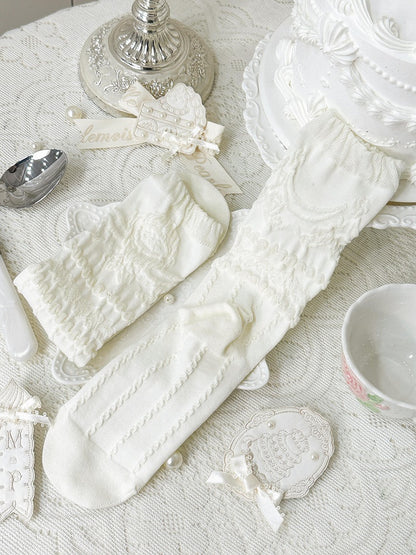 Cotton Socks Creamy White