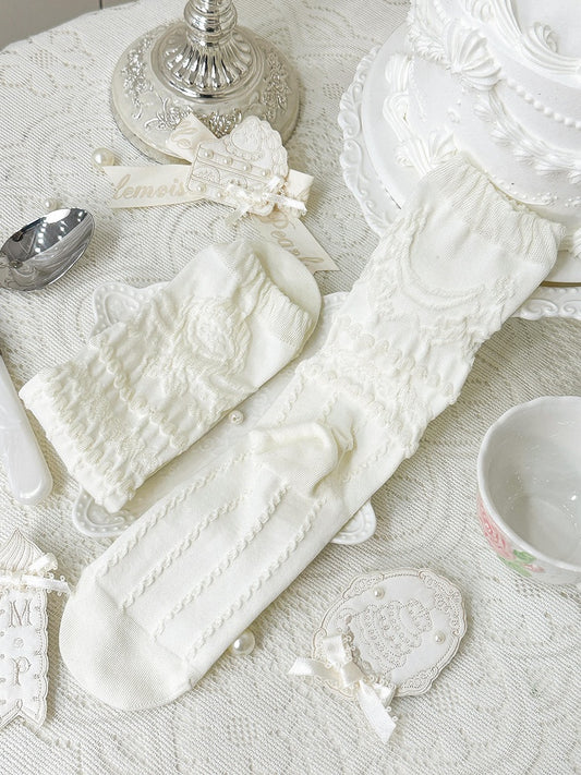 Cotton Socks Creamy White