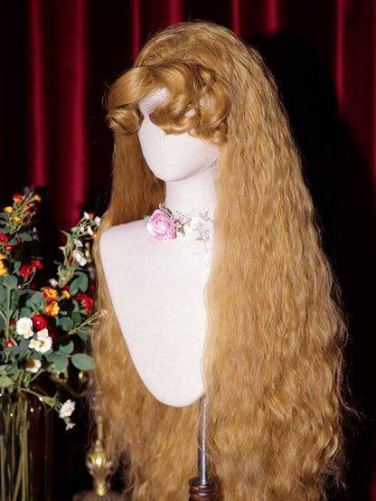 Tales Rapunzel Inspired Blonde Hime Lolita Long Curly Synthetic Wig