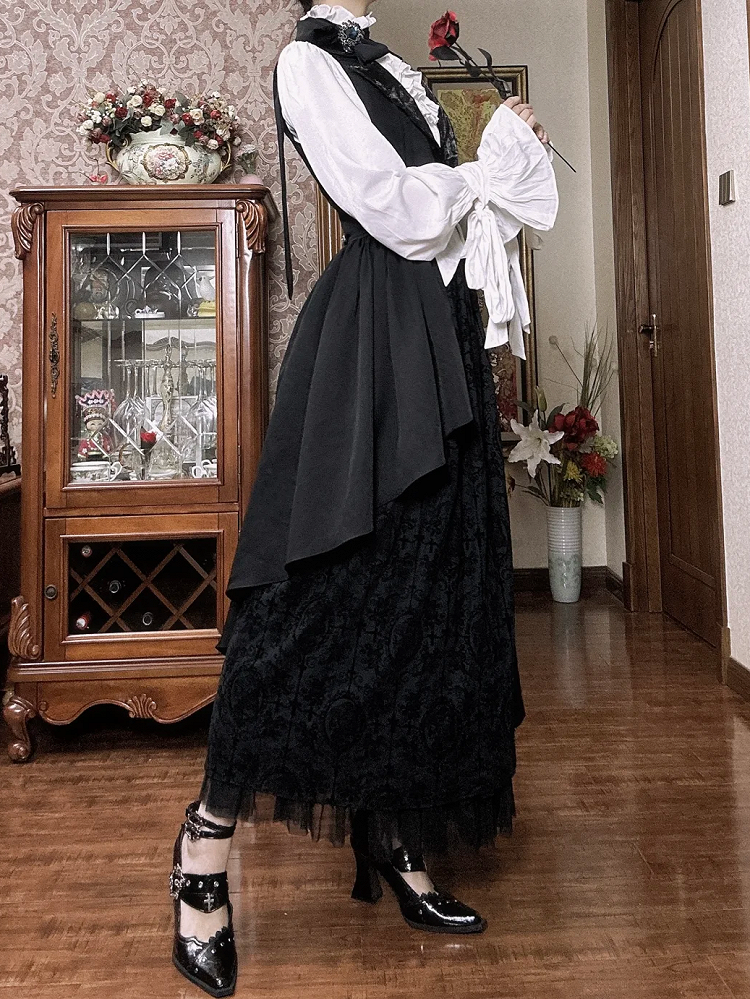 Black Skirt Lolita Elegant Long Gothic