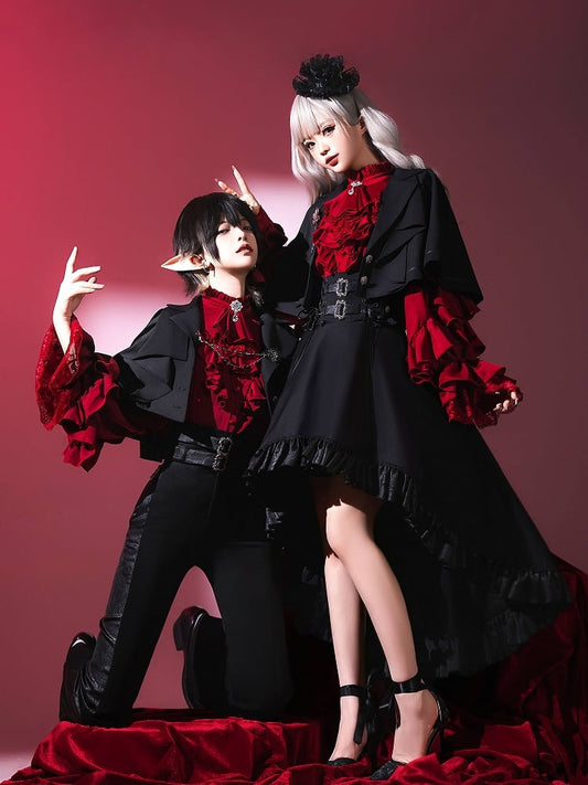 Black Blazer Collar Ouji Lolita Cape