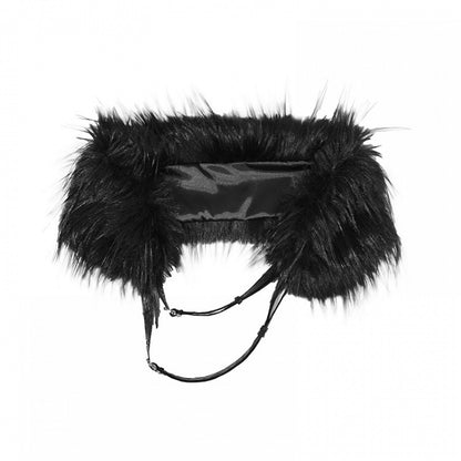 Black Fanx Fur Shawl