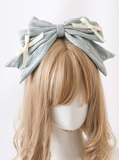 Blue Pink-Purple KC Light Mint Tiny Bow Bows with Green / Beige Detachable Adorable