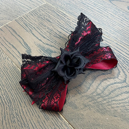 Bowknot Floral 4 Design Color Options Hairclip Trim Lace
