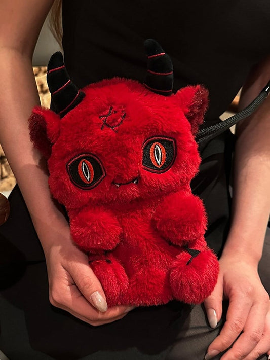 Y2K Plush Doll Bag Red Devil Gothic