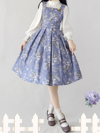 Purple Rosette Elegant Classic Lolita Dress