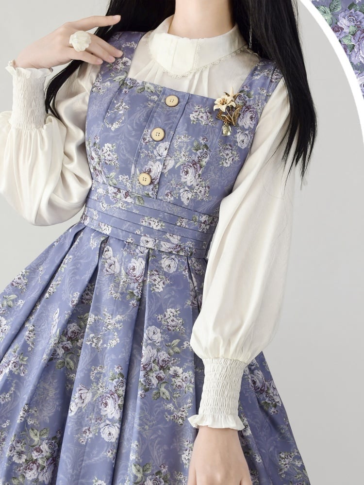 Purple Rosette Elegant Classic Lolita Dress