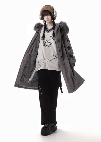 Black Star Applique Buckle Strap Pants