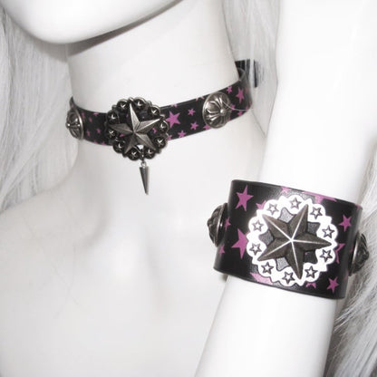 Star Stud Pendant Punk Choker