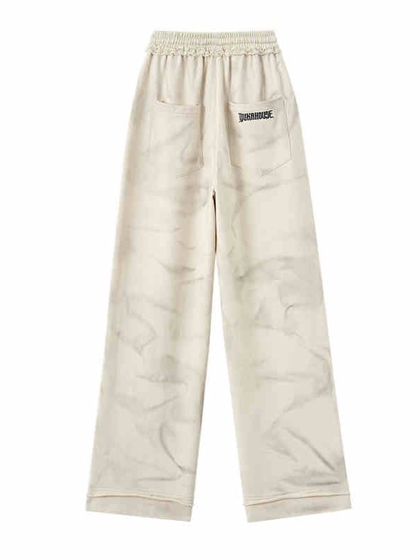 Wasteland Punk Beige Elastic Waist Pants