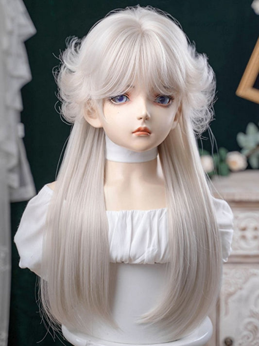 Blonde Bangs 72 With Air Beige Straight Wig CM Length