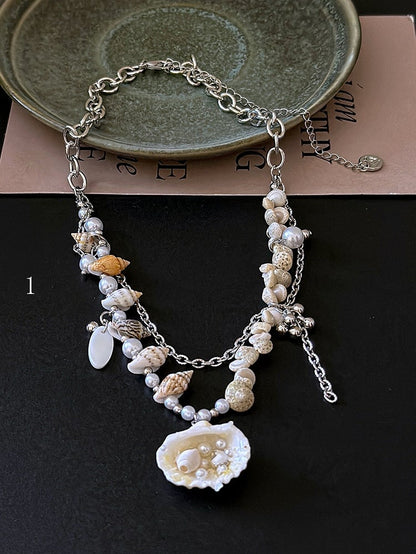 Choker Beads Clearance-Y2K Pendant Shell Sea