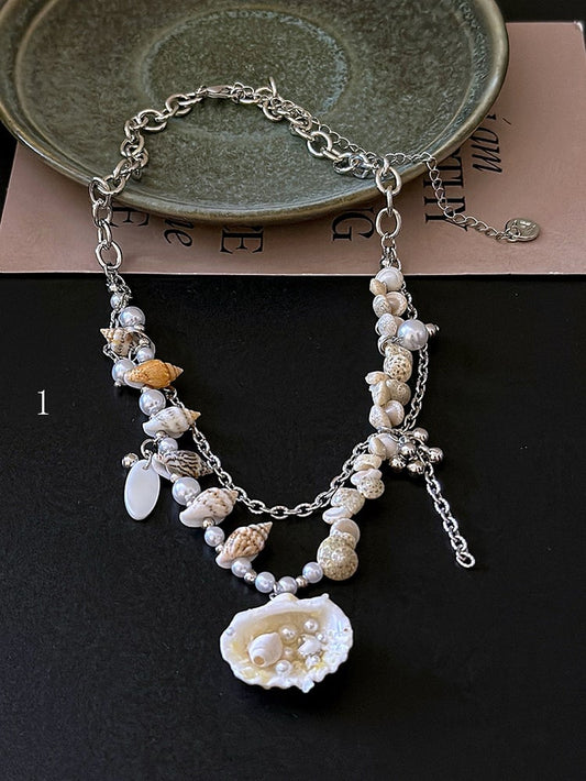 Choker Beads Clearance-Y2K Pendant Shell Sea