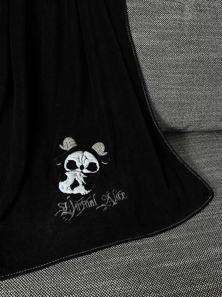 Gothic Bath Grim Towel and Black Reaper White