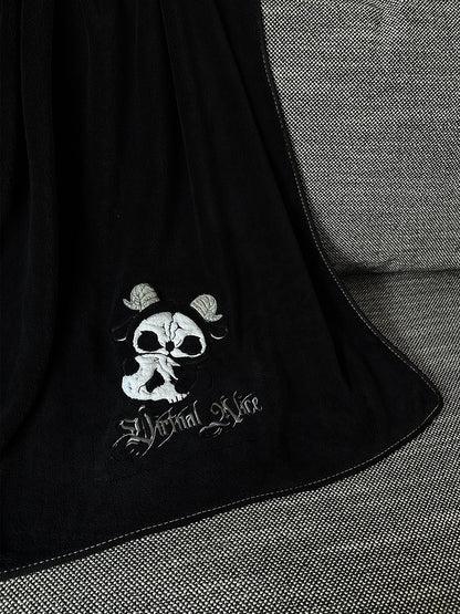 Gothic Bath Grim Towel and Black Reaper White