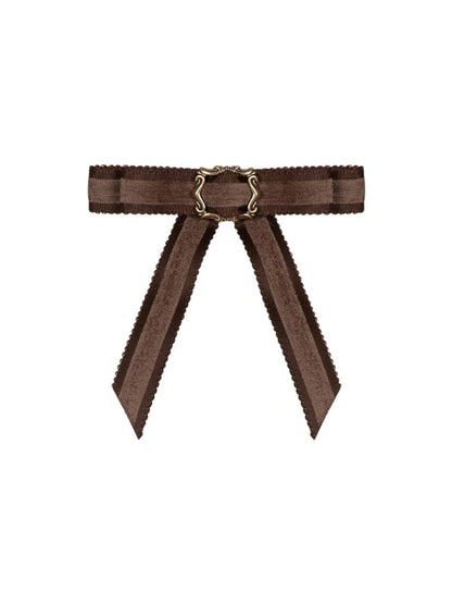 Brown Bowknot Brooch