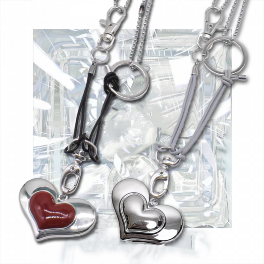 Cyberpunk Metal Heart Y2K Necklace