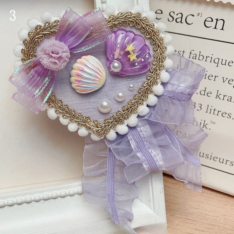 Heart-Shaped Bowknot Options Decorated Sweet Brooch Lolita