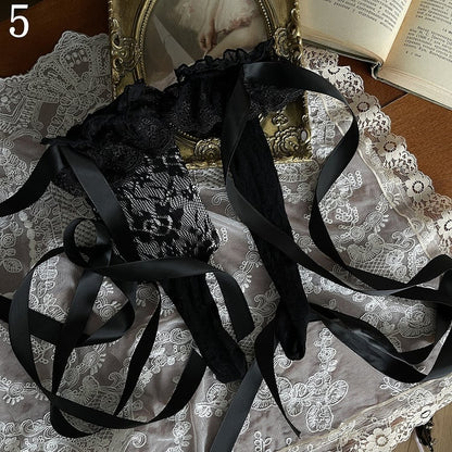 Straps Striped Stockings/Pink Underknee Socks/Leg Self-tie Lace Black Lace-up Overknee Pink Stockings/Black Loop