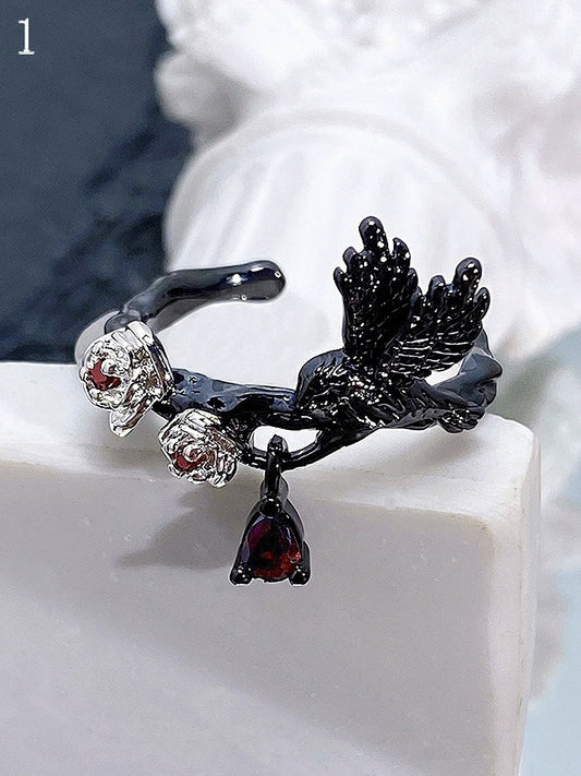 7 Raven Options Ring Gothic Design