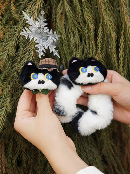 Cute Kitty-shaped Plush Brooch