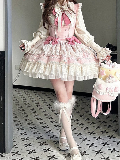 Pink Under Bust Boned Waist Cardcaptor Sakura Vibes Lolita Dress