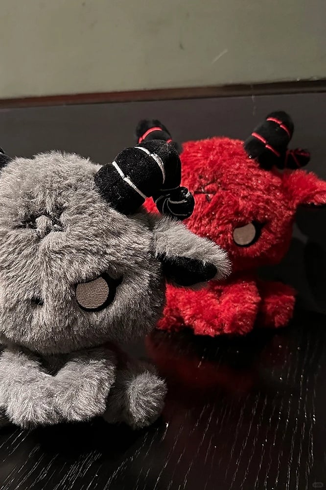 Red Gothic Evil Goat Plushie