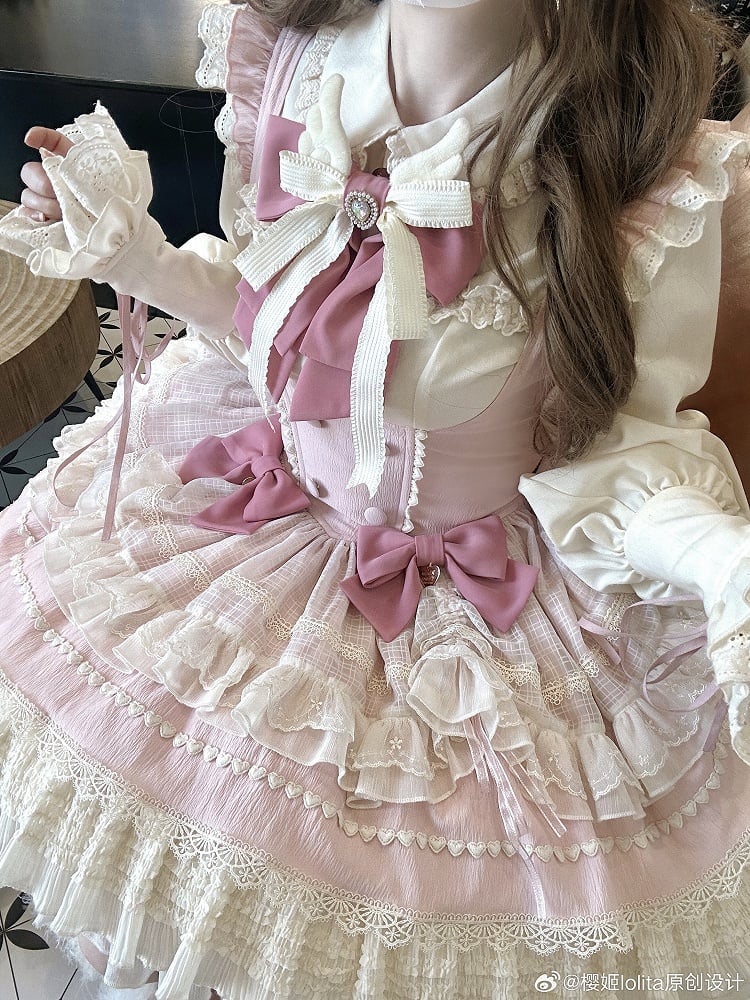 Pink Under Bust Boned Waist Cardcaptor Sakura Vibes Lolita Dress